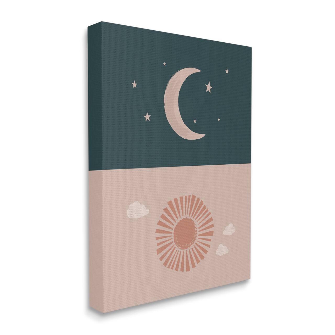 Stupell Industries Night Sky over Sunny Day Muted Tones Canvas Wall Art